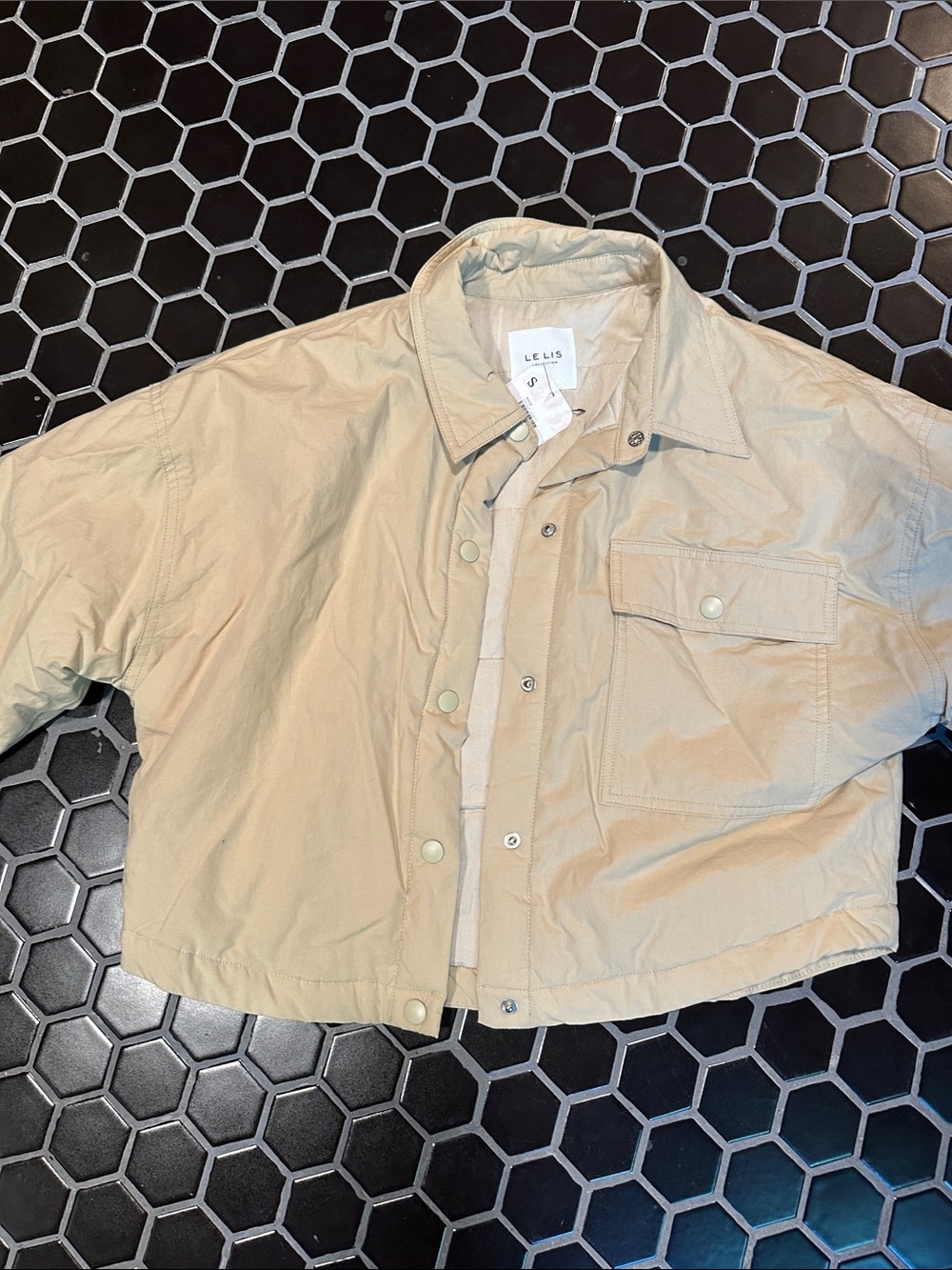 Le Lis Tan Cropped Style Jacket